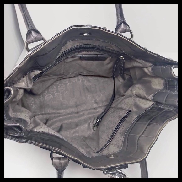 Michael Kors Croc Embossed Studded Hamilton Tote - Picture 7 of 7